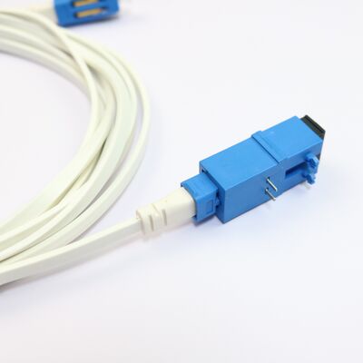 Indoor double-ended prefabricated hybrid fiber optic cable assembly with SC XC connector